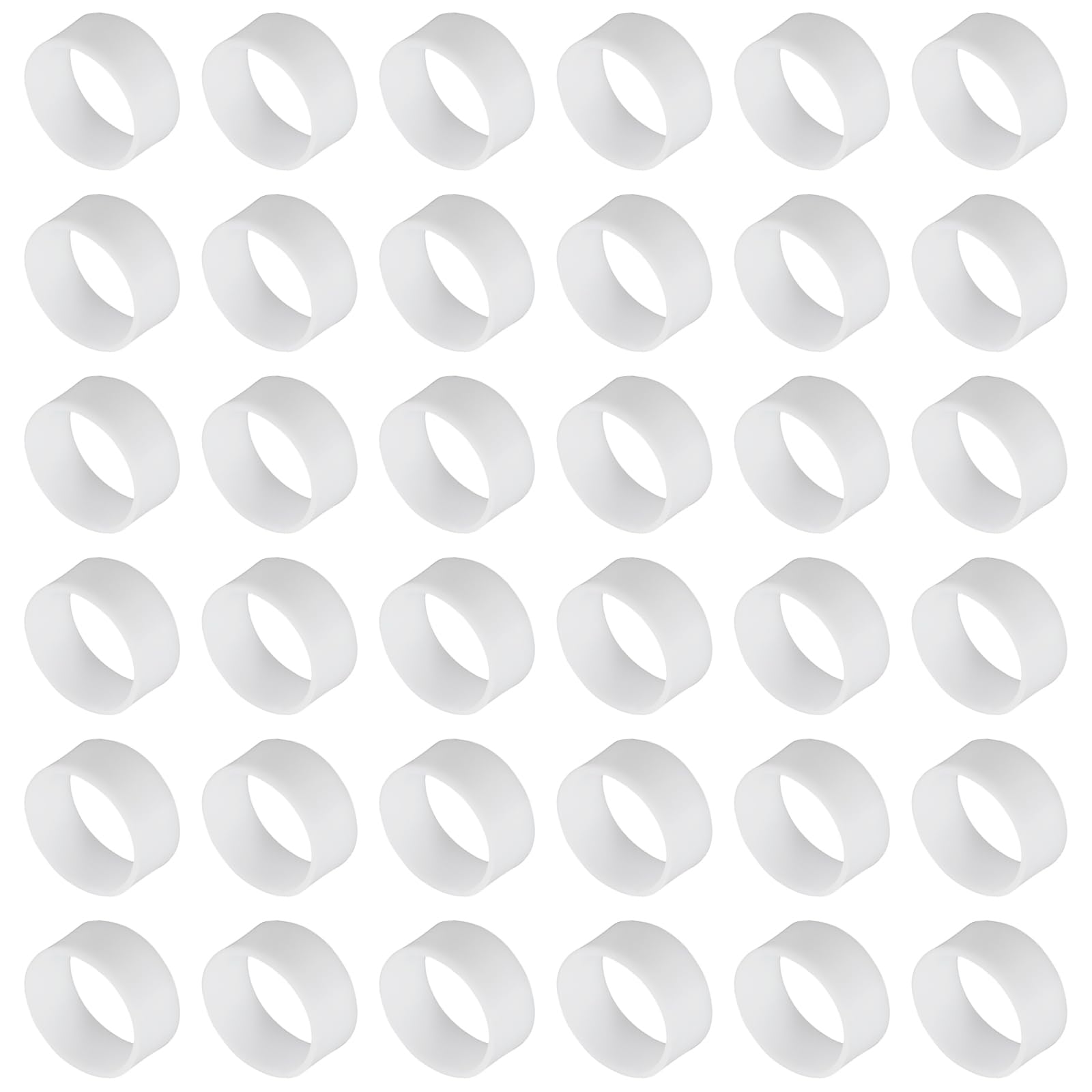 uxcell 60Pcs Silicone Rubber Bands,12mm/0.5" Rubber Bands Rings Cable Ties Strong Elastic Bands Non-Slip for Cord Wrapping Bag Wraps, White