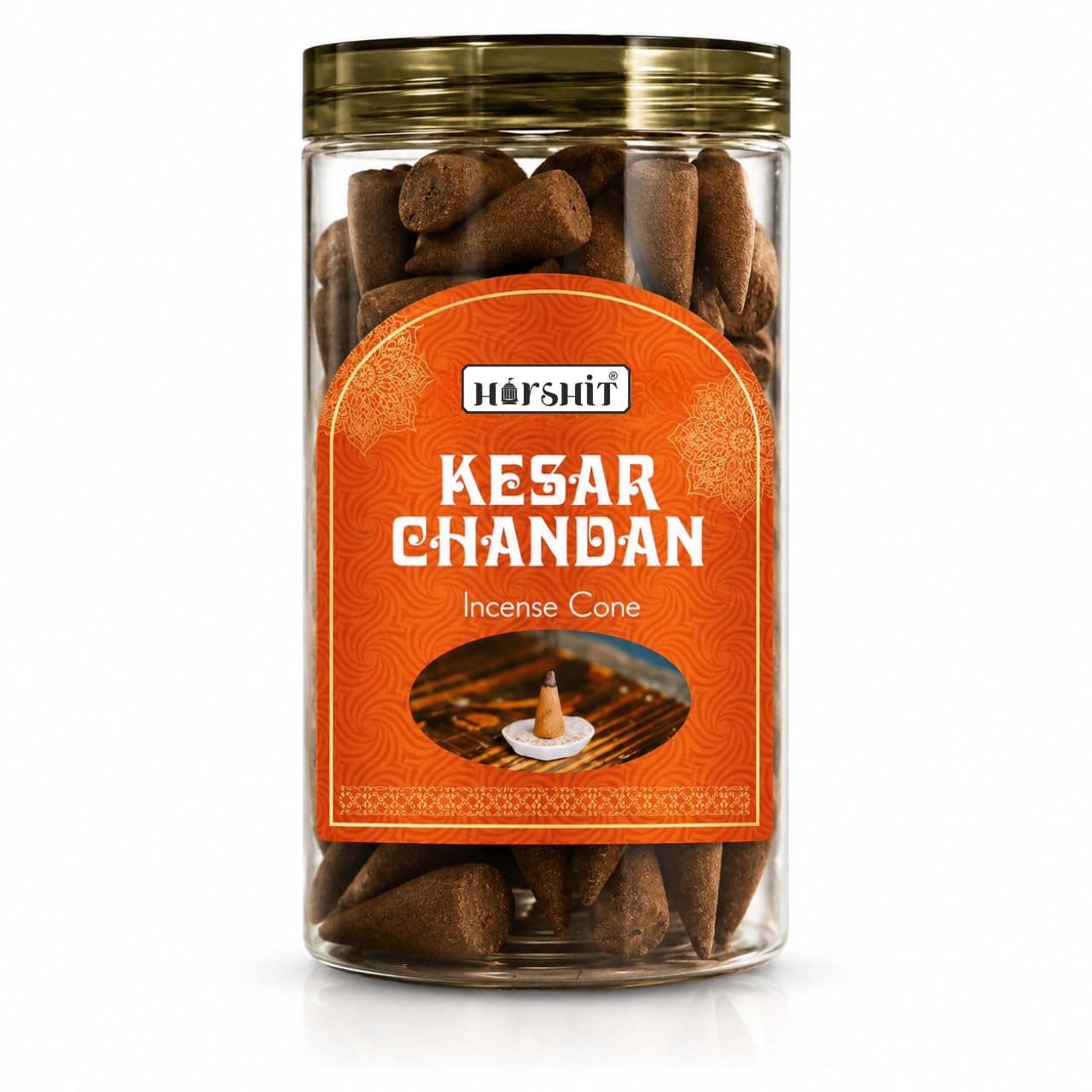 Kesar Chandan Incense Cones | Long Lasting Kesar Chandan Fragrance Dhoop Cones for Pooja, Meditation & Home Fragrance | Premium Slow Burning Incense Cones | Home & Temple Use-image-30