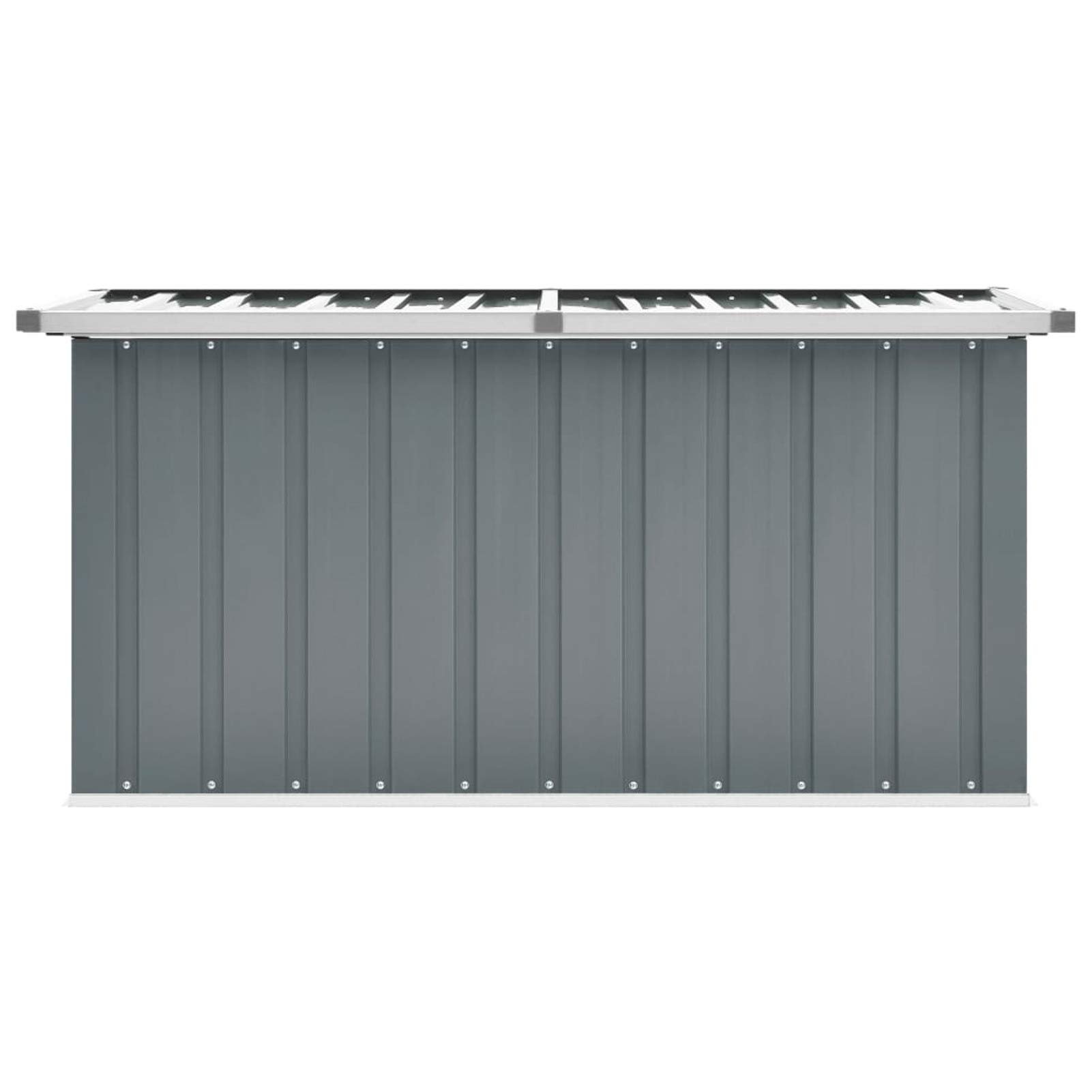 Festnight Gartenbox Wasserdicht Groß Metall Auflagenbox Garten Aufbewahrungsbox Draußen Kissenbox Gerätebox Gartentruhe Terrasse Balkon Outdoor Indoor, Grau 129x67x65 cm