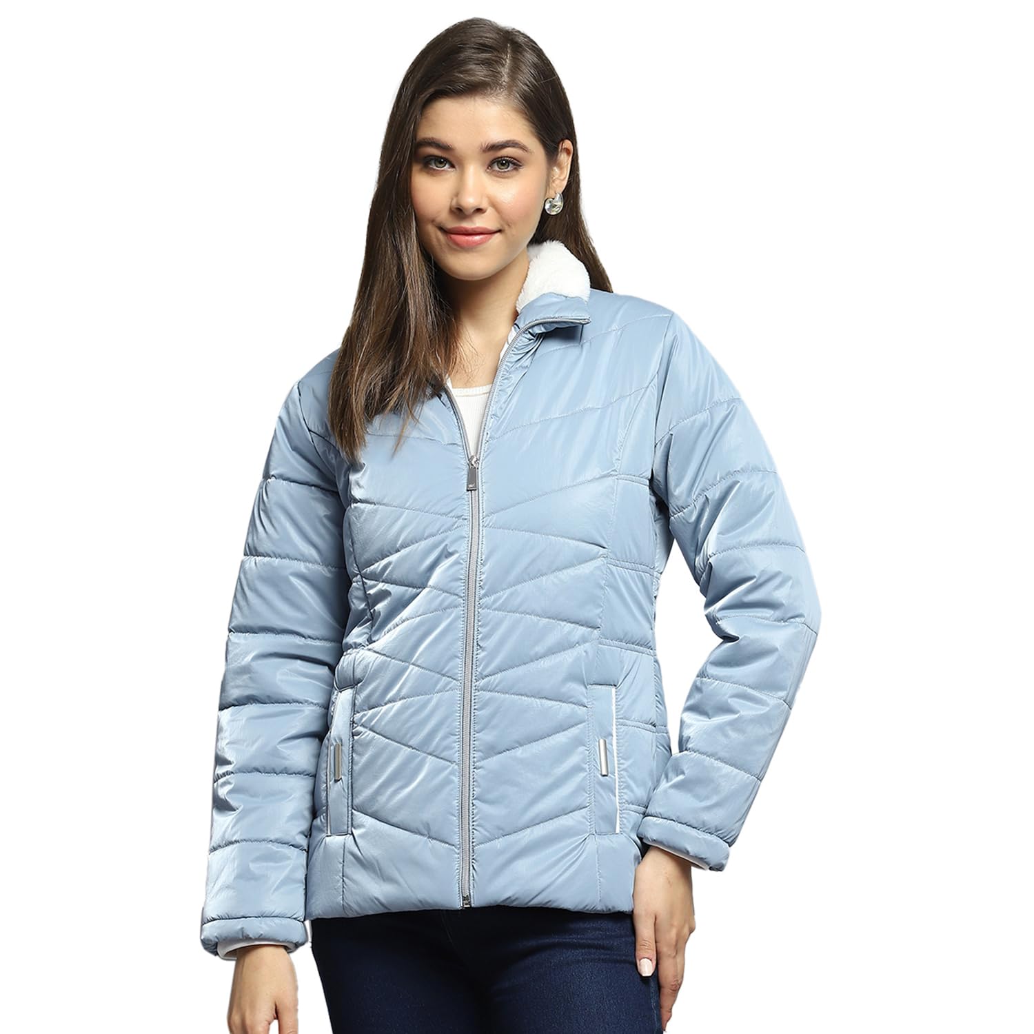 monte carlo Womens Solid Blue Collar Neck Full Sleeve Jacket-picture-34
