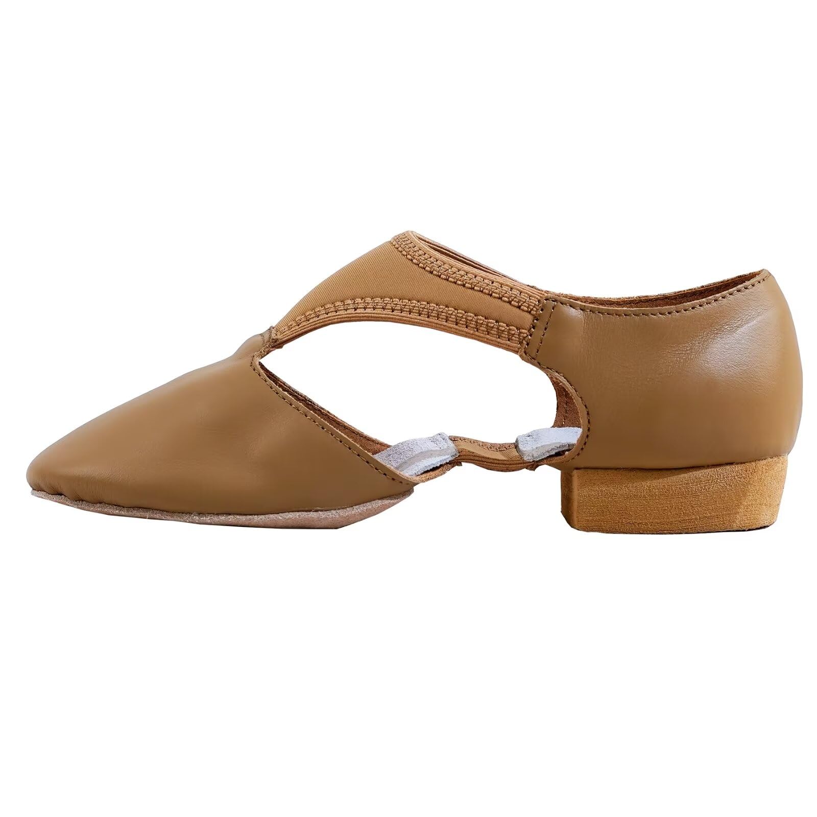 Donna Nero Pelle Scarpa da Ballo Jazz Ballet Grecian Sandal