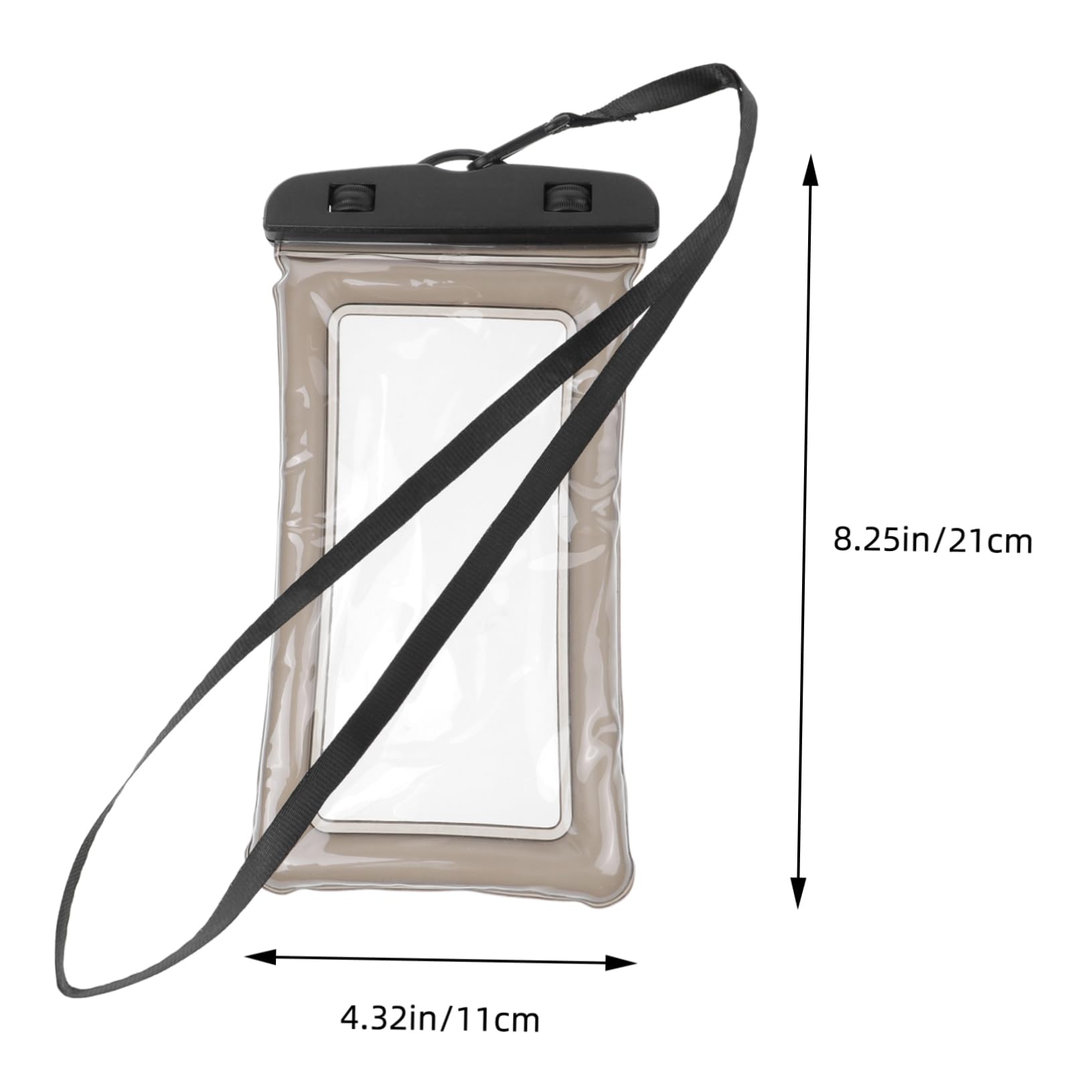 HOODANCOS Shower Phone Holder Waterproof Universal Phone Bag Inflatable Sealed Case Protect Your Device TPU Material Black