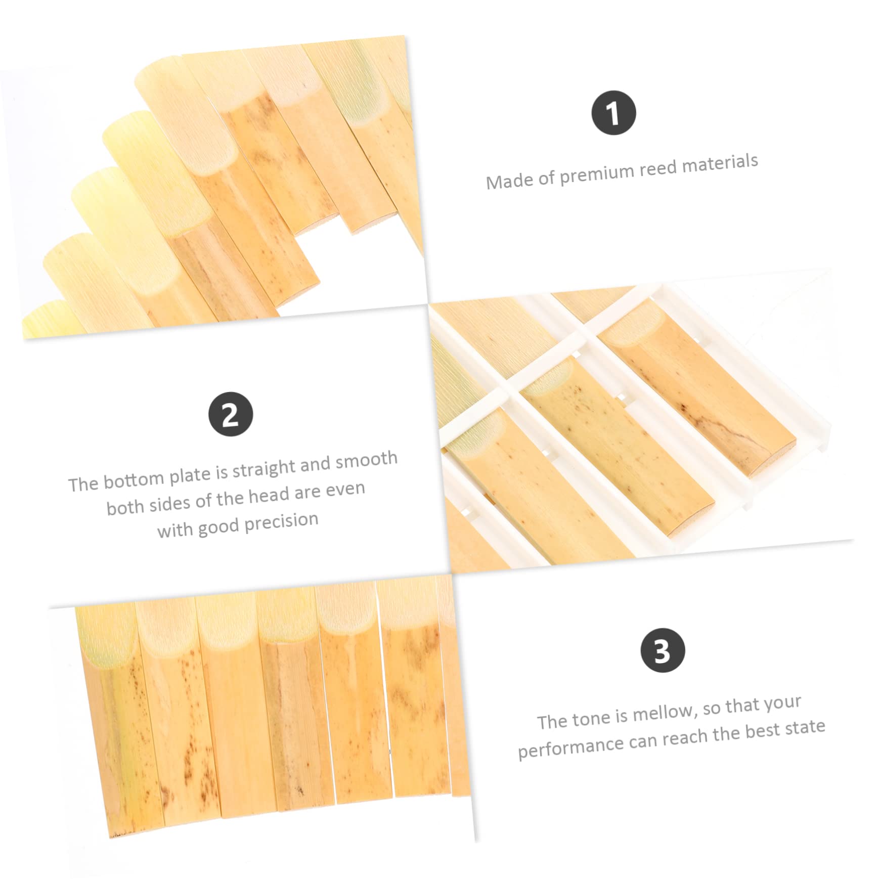 Totority 5sets Beginners to Professionals Clarinet Reeds Clipper Compact Size Perfect for Woodwinds 10pcs*5