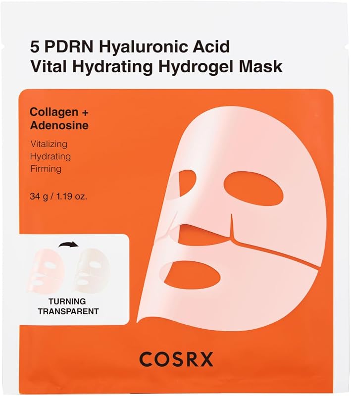 5 PDRN Hyaluronic Vital Gel Mask, Overnight Face Mask, 34g x 1EA | Salmon DNA, Centella Complex, Glass Skin Hydration, Firming Care, Travel Essentials, Dewy Glow, Korean Skin Care