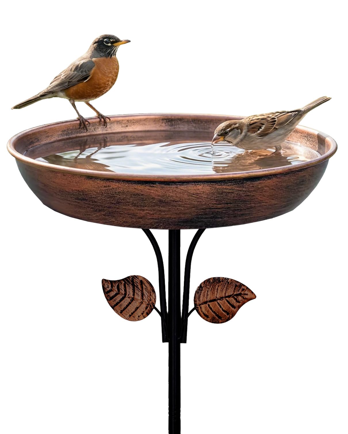 OUISJYER Metal Bird Bath Bowl