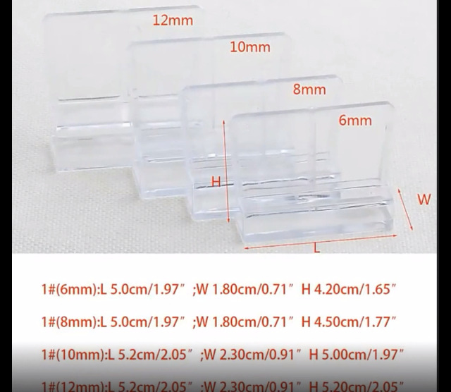 Aquarium Lid SYXLS 10 Pcs Fish Tanks Glass Cover Clip, Transparent