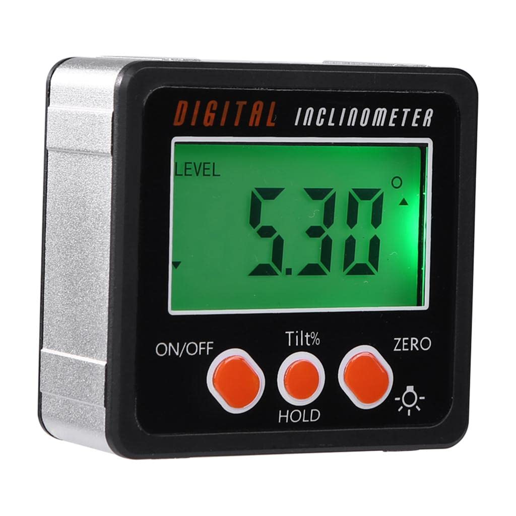 MYADDICTION LED Digital Inclinometer Level Box Gauge Angle Meter Finder Protractor Black
