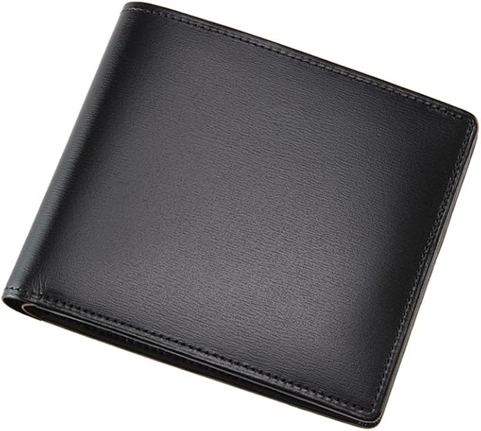 キプリスコレクション 二つ折り財布（小銭入れ付き札入）ボックスカーフ＆リザード?4291(ブラック)