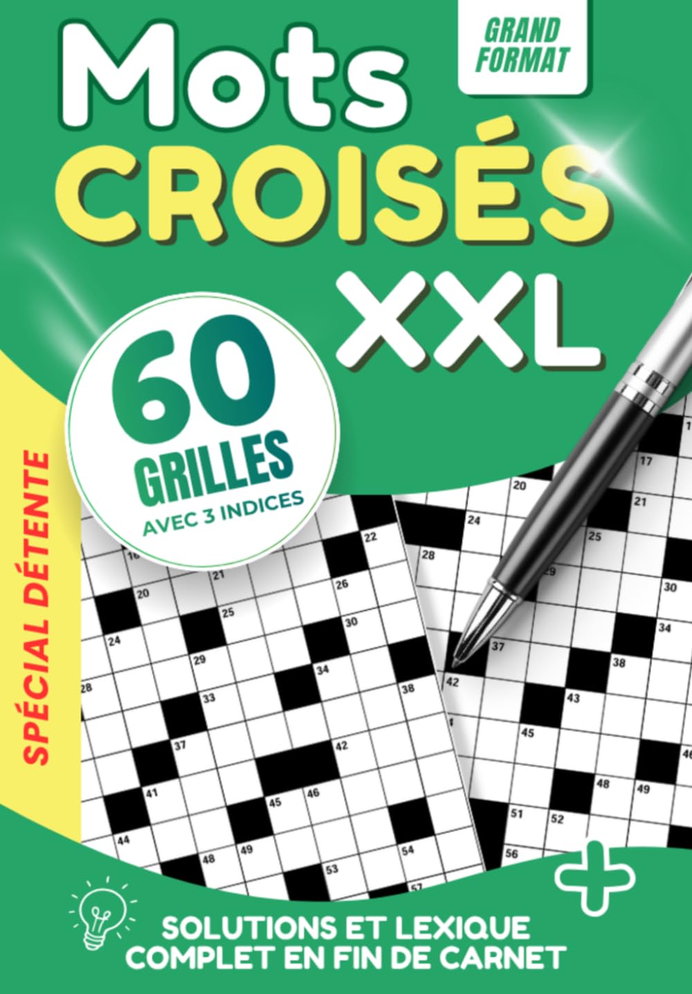 Mots Croisés Adultes Niveau Intermédiaire — 60 Grilles aux Définitions Insolites | Avec Solutions et Glossaire Expliqué: Des indices qui jouent sur ... vocabulaire, votre mémoire et votre logique