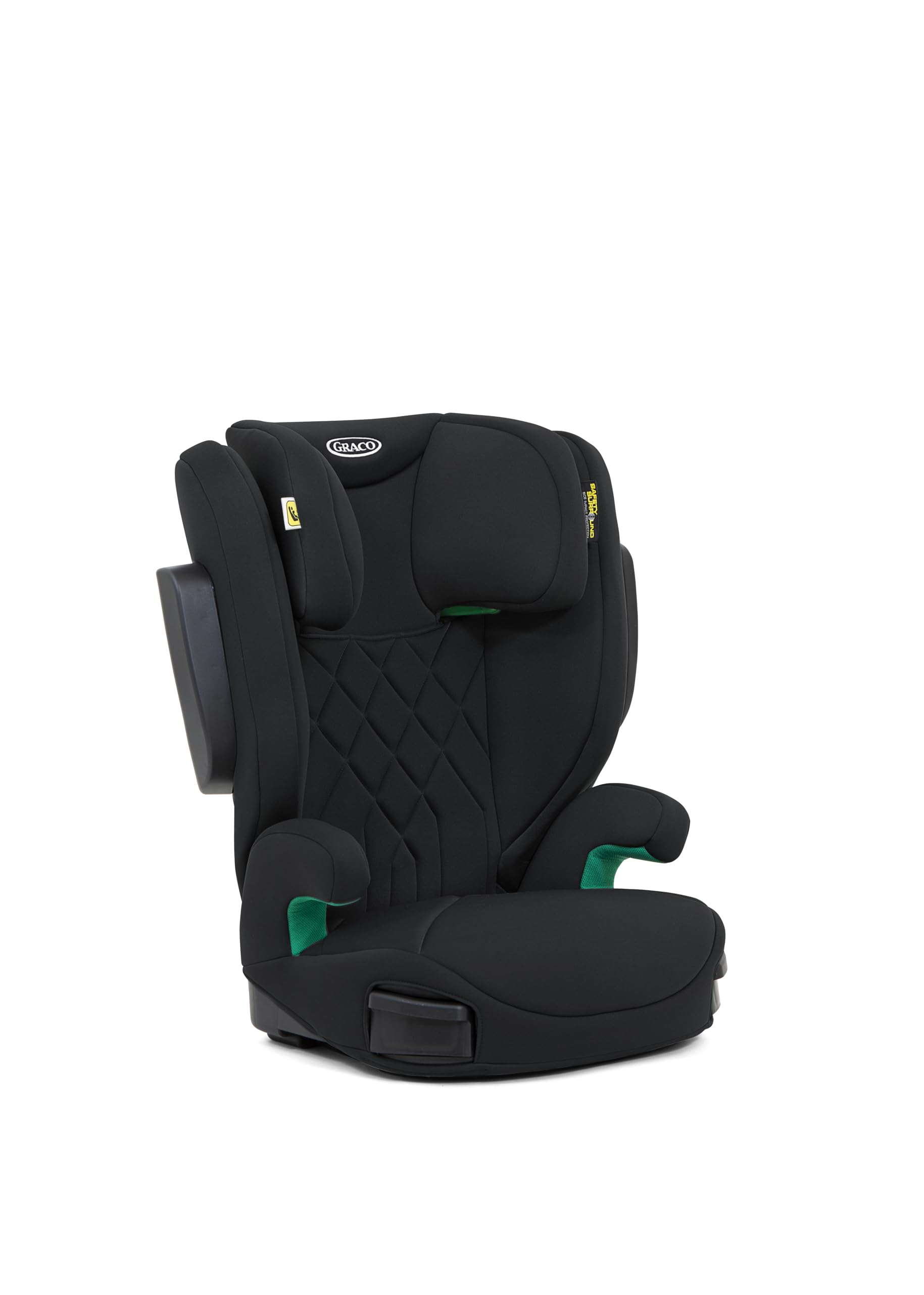 Graco EverSure™ i-Size R129 Autokindersitz, ca. 3,5 bis 12 Jahre (100 bis 150 cm), Kindersitzerhöhung, Armlehnen und Kopfstütze höhenverstellbar, leicht, schwarz, Black