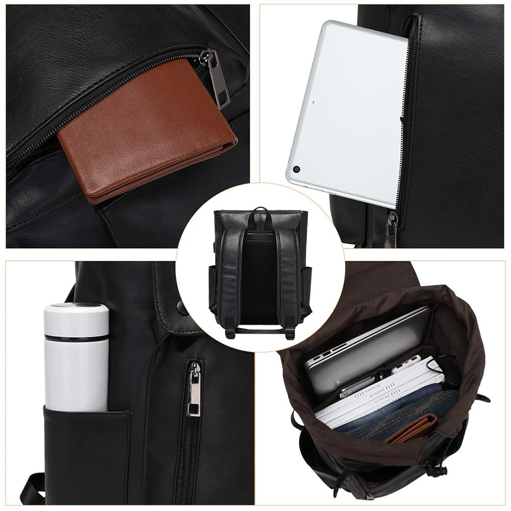 Amazon.com: LXY Leather Laptop Backpack Women Vintage Travel