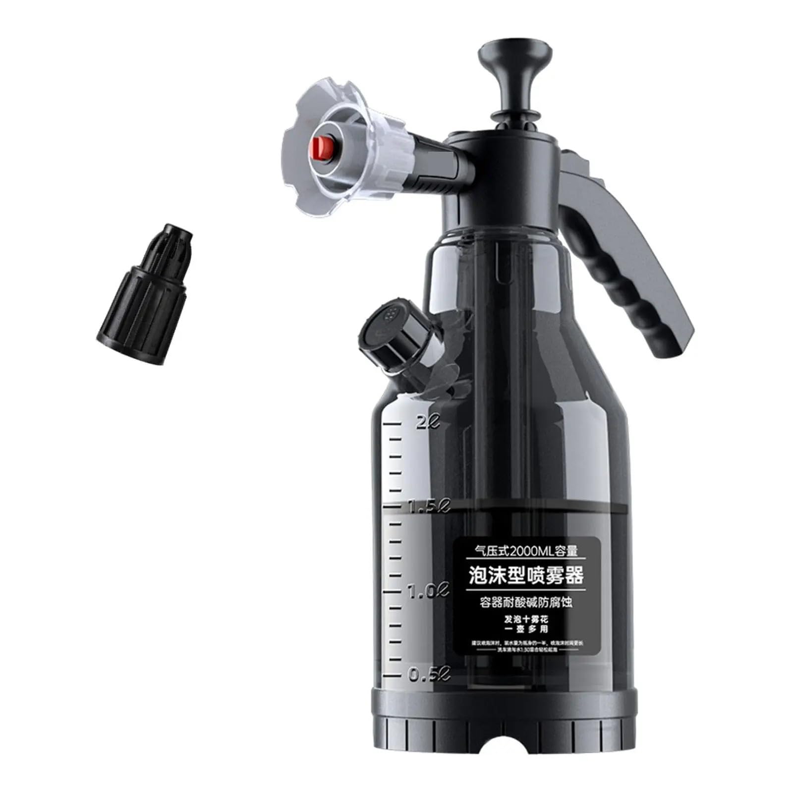Schaumgießkanne 2000 Ml Handseife Sprühflasche for Gartenpflege Autowäsche Haushaltsreinigung