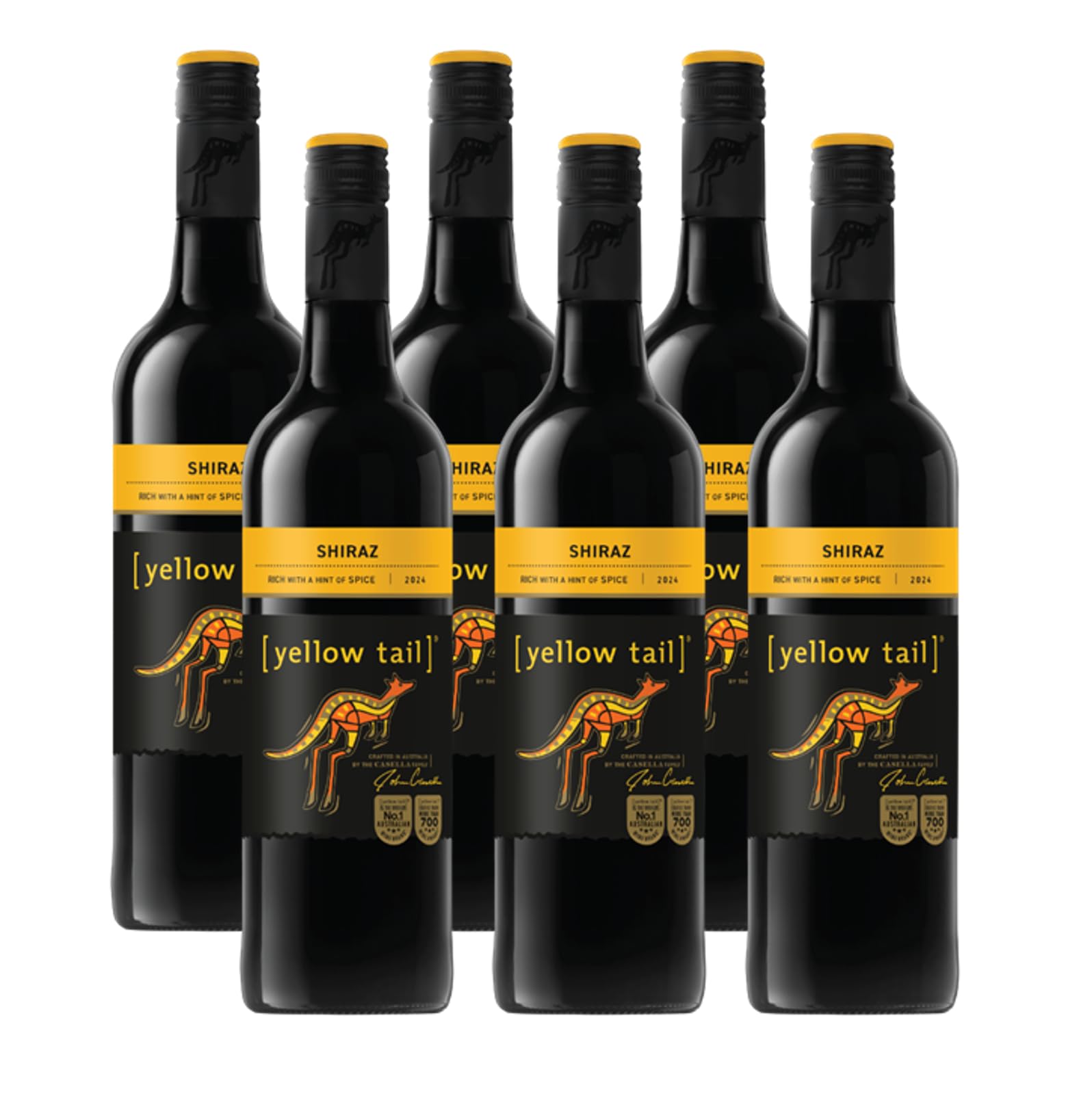 yellow tail Shiraz – Halbtrockener, aromatischer Rotwein aus Australien (6 x 0.75l), 542900-2015, 6 x 0.75 l