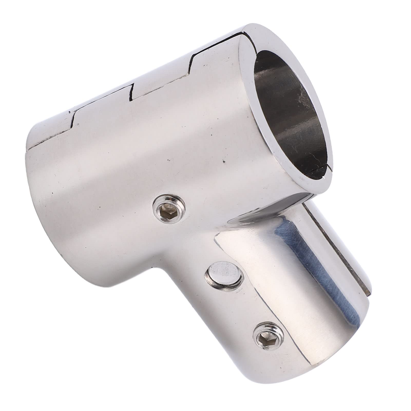 Connettore per tubo a T, connettore per tubo a T a 90 °, connettore per tubo da 1 in/25,4 mm, separabile, in acciaio inox, accessorio per corrimano per barca universale