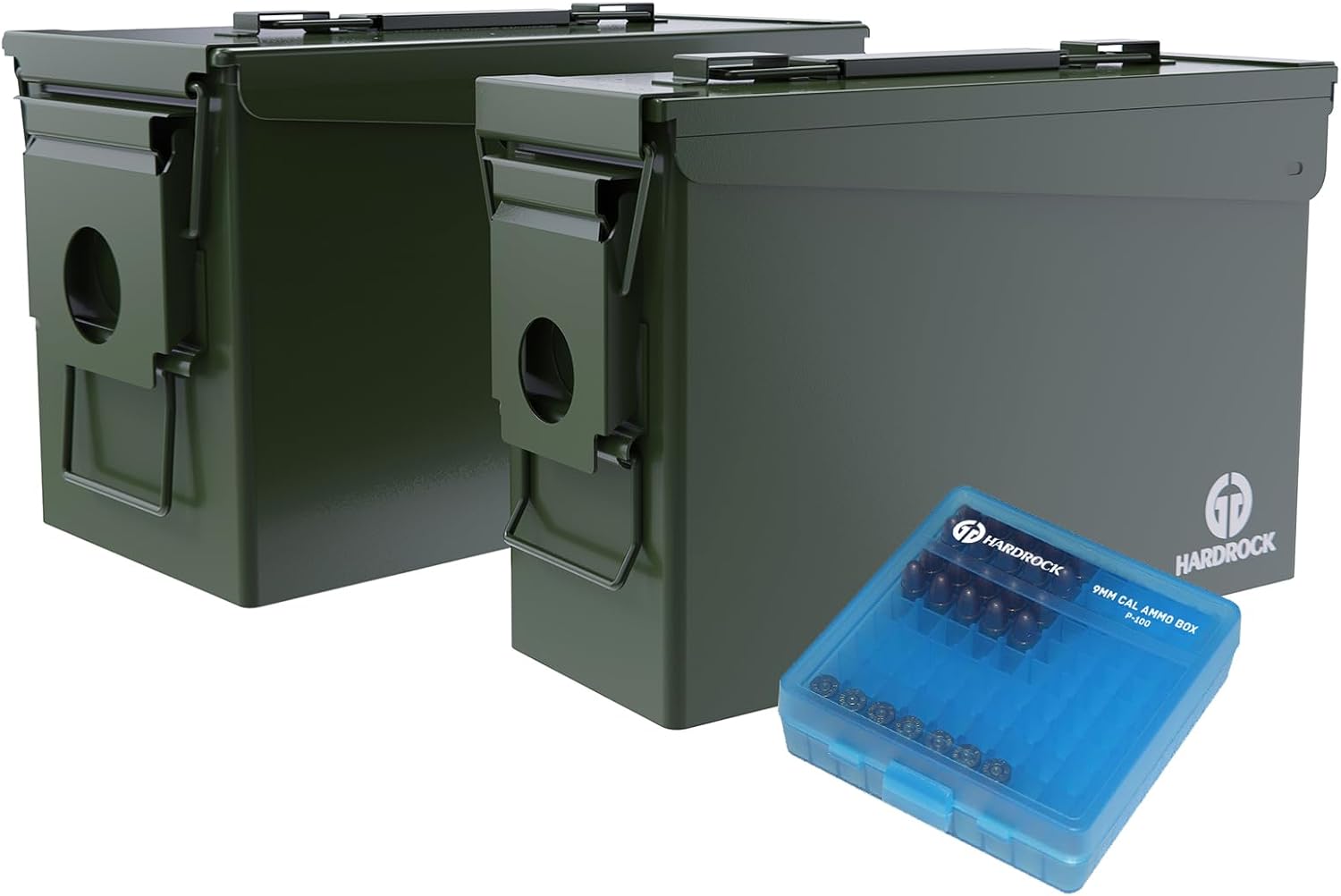 HARDROCK 30+50 Ammo Can Waterproof Metal Army Green Ammo
