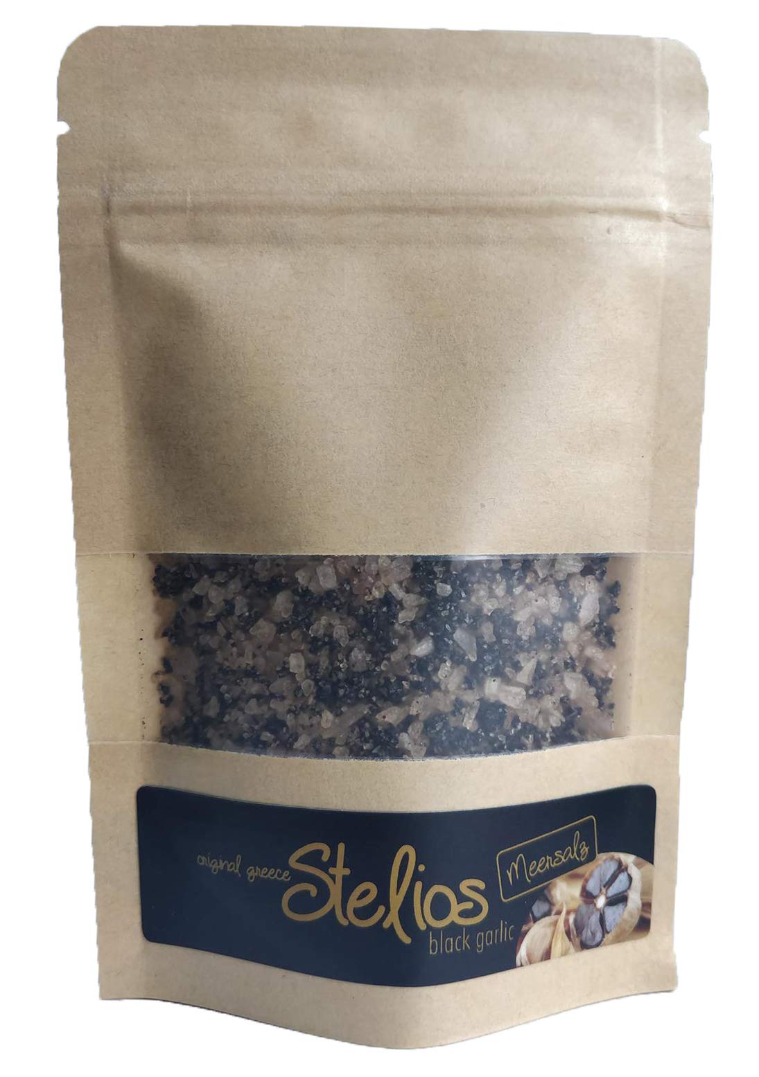 Organic Black Garlic Sea Salt Aged FULL 90 Days, Vegan, GMO Free, Gluten Free 75gr