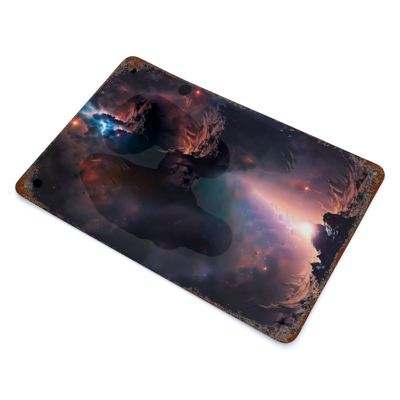 Stardust Decorative Tin Sign 11.8"x7.9", Retro Wall Decor for Living Room, Hallway And Home Decor