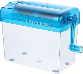 Operitacx Mini triturador manual triturador de papel portátil triturador manual de documentos, ferramenta de corte de papel, escritório em casa, artigos de papelaria