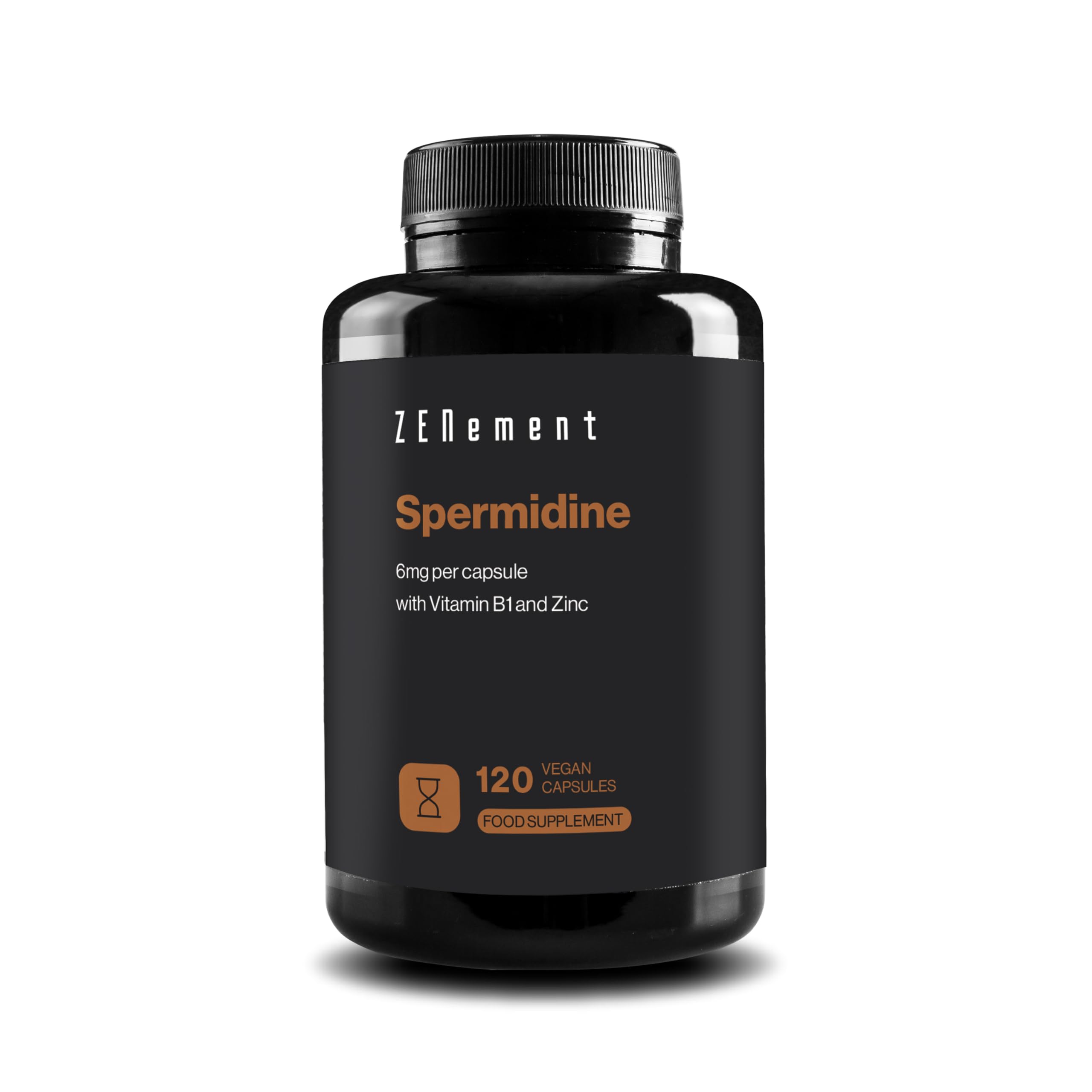 Spermidine – 6 mg per Capsule with Vitamin B1 and Zinc – High Dosage – 120 Vegan Capsules – 100% Natural Wheat Germ Extract – Additive-Free, Non-GMO - Zenement