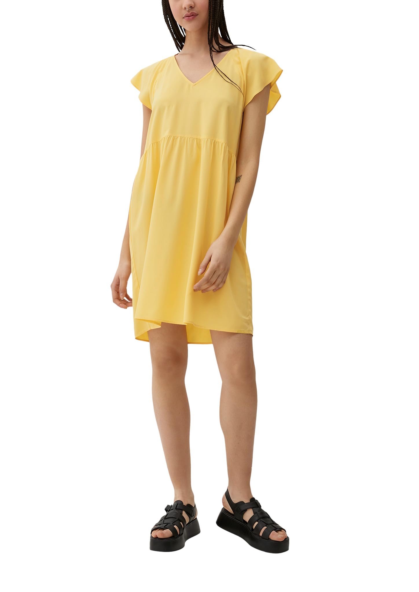 s.Oliver Women's Short Dress, Yellow, 16