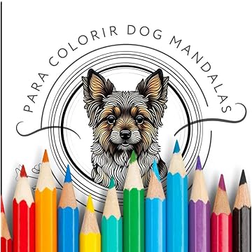 Capa do livro Para colorir dog mandalas