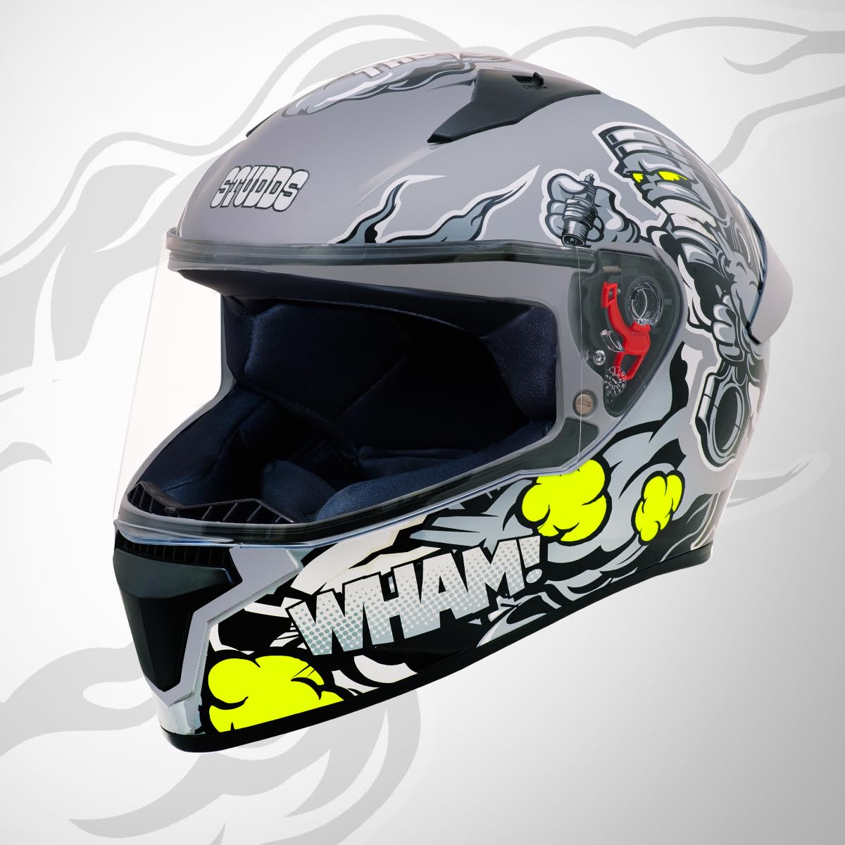 Studds Thunder D10 ISI and DOT Certified Full Face Graphic Helmet for