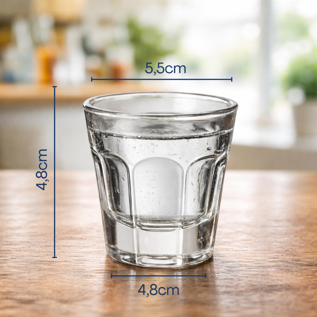 Generico Set 6/12 Bicchieri Shot in Vetro 60 ml – Bicchierini Liquore, Amaro, Grappa e Caffè – Design Resistente, Lavabili in Lavastoviglie, Ideali per Bar e Casa (12) -106178