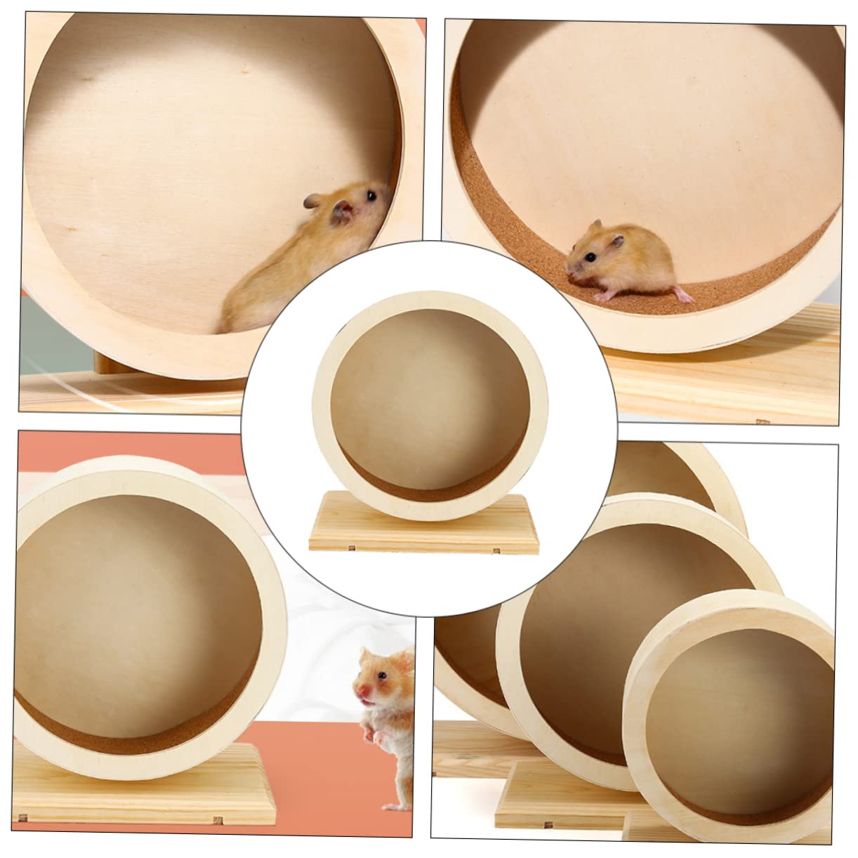 DOITOOL Zwerghamster Laufrad mit Stummer Funktion Leises Kleintier Sportspielzeug für Hamster und Andere Kleine Haustiere zum Training