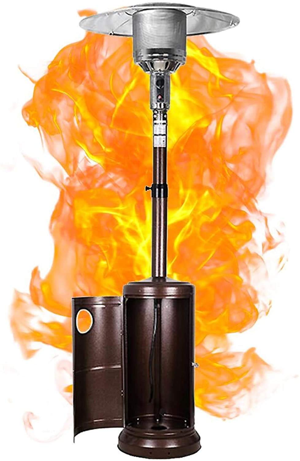 Riscaldatori da patio Riscaldatore da patio per esterni Lampada di calore portatile per esterni in acciaio inossidabile, riscaldatore indipendente regolabile Riscaldatori da giardino per patio (Colo