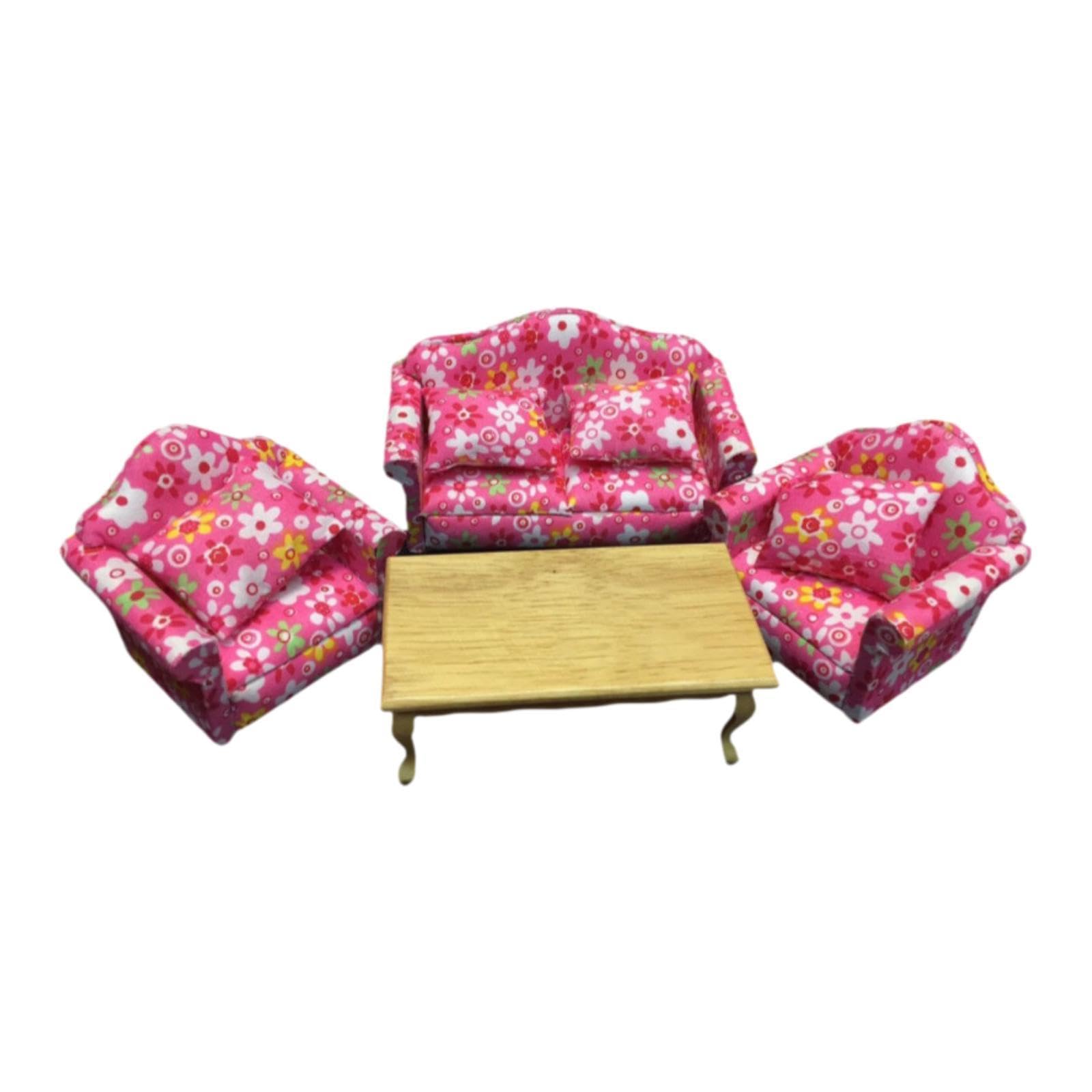Divano in Miniatura per Casa delle Bambole in 1:12, Accessori per Giorno, Stile C