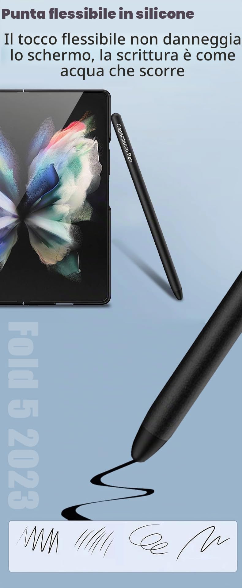 Penna Stilo Universale per Tablet, Samsung, Z Fold5/Fold 4/Fold 3