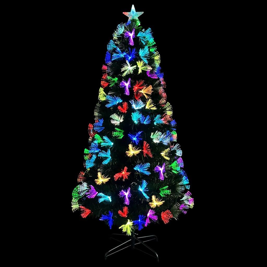 Künstlicher Weihnachtsbaum 120 cm Grün, PVC, Art Deco Design, Mehrfarbige LED-Lichter, Für Innen- & Außenbereich, USB-Stromquelle, 60 x 60 x 120 cm