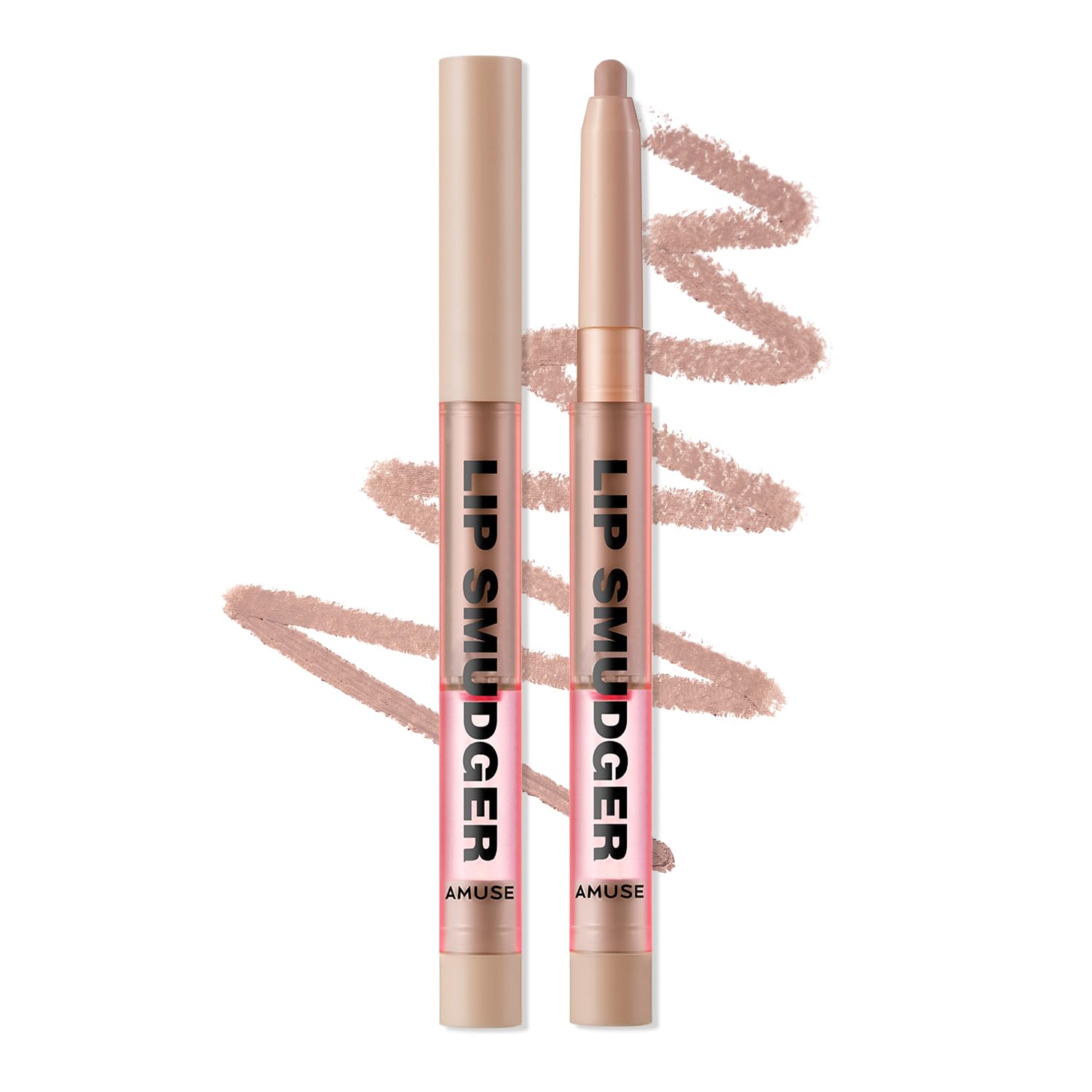 Amuse SEOUL Lip Smudger (00 SHADING) - Natural Shadow Beige, Lip Liner Pencil, Creamy Lip Contour, Smooth Velvet Texture, Matte Lipliner, Overlining Lips, Long-Lasting Wear, Vegan, Korean Beauty