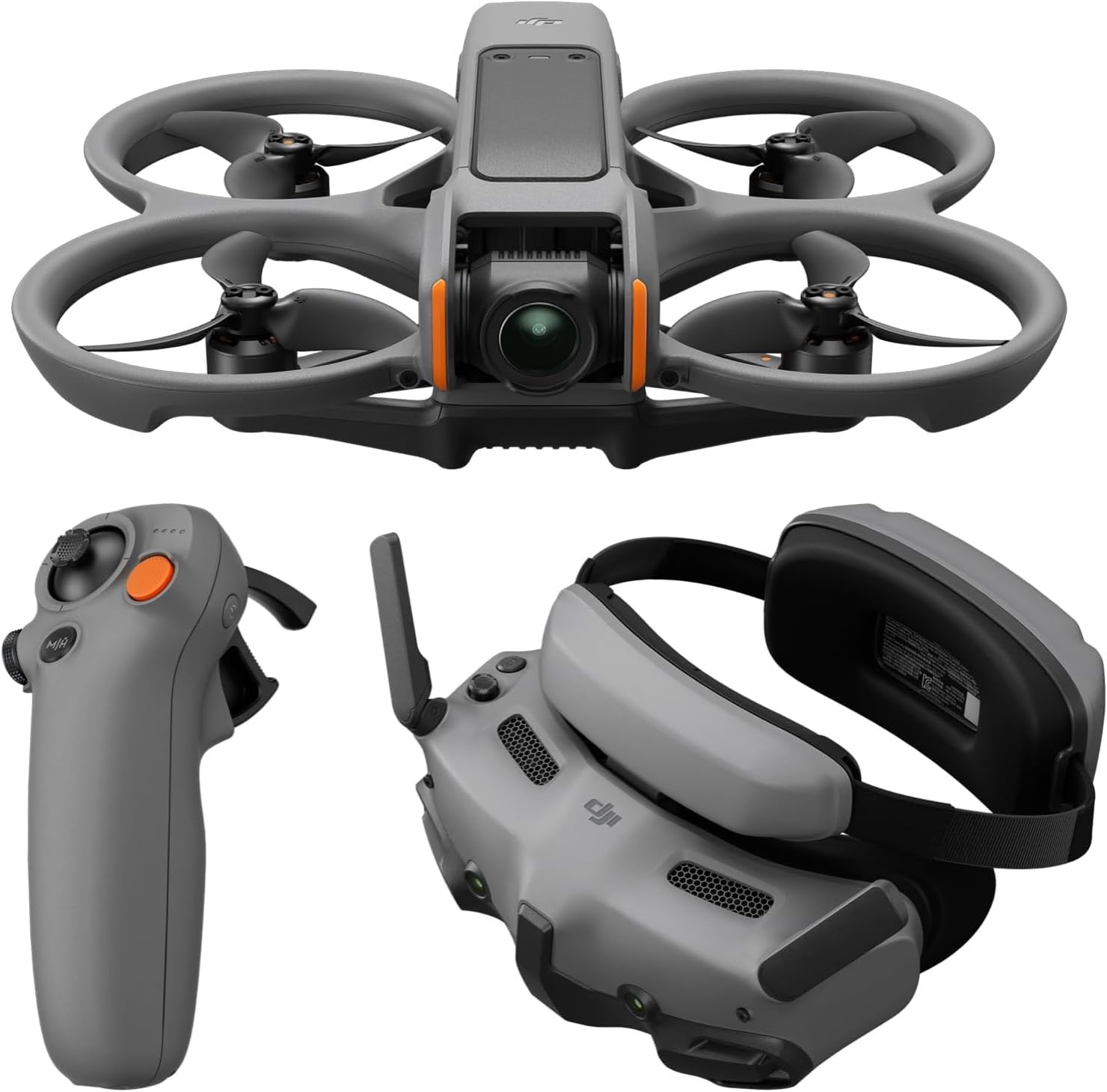 DJI Pack Avata 2 Vuela Más (1 baterÃa), dron FPV con cámara 4K, vuelo inmersivo, protector de hélices integrado, sencillo flip/roll, Goggles 3 y RC Motion 3 incluidos, con cámara de contenido en POV