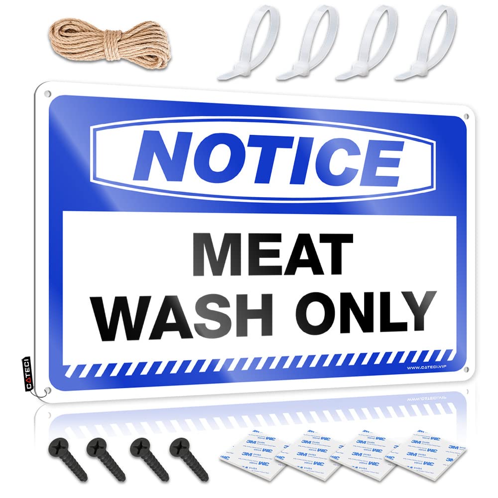 IBWNBBUSN Funny Beer Sign Notice Meat Wash Only Tin Sign Sign Decor Home Bar Decor(30X40CM)