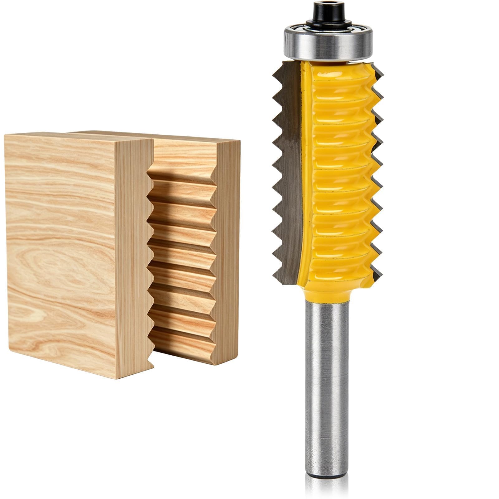Finger Joint Router Bit, 8*55mm Fresa per Giunti a V, Punte Di Falegnameria Fresa per La Lavorazione Del Legno, Fresa a Longeron, Finger Colla Giunto Router Bit Scaffali Mobili Da Tavolo Strumenti