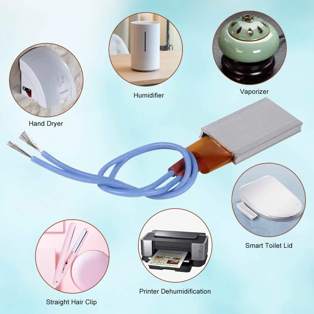 Płyta grzewcza termostatu PTC, Jadeshay PTC element grzewczy AC/DC 12 V termostatyczna aluminiowa powłoka ceramiczna płyta grzewcza, 3 W-10 W, 110 ℃, płyta grzejnika o stałej temperaturze