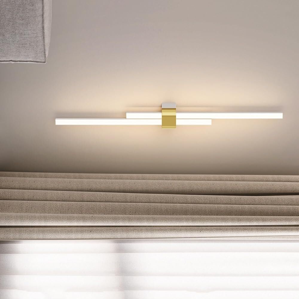 Nowoczesna długa lampa sufitowa do kuchni, złoty kolor sufitowy sufitowy, ściemnialne światło liniowe LED, paski LED, minimalistyczna wbudowana lampa sufitowa do przedpokoju, sypialni