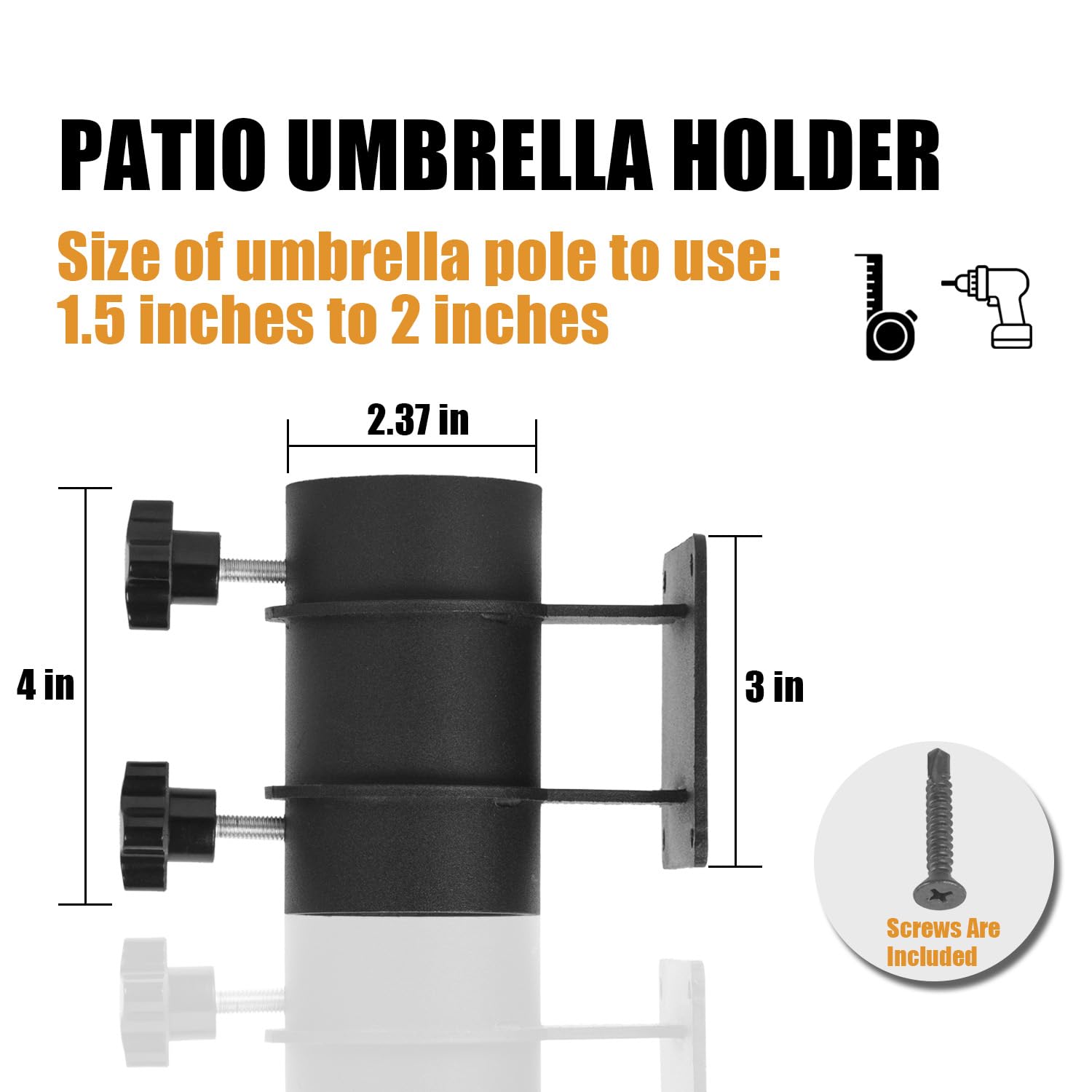 Supporto Per Ombrellone Da Giardino In Acciaio Inox Per Base Di Ombrellone Da Esterno Staffa Di Montaggio Per Ringhiera Di Terrazza Balcone O Patio Adatta A Diametri Fino A 51 Cm 95496896
