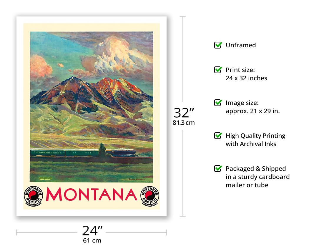 Amazon.com: Montana - Absaroka Mountains - Northern Pacific