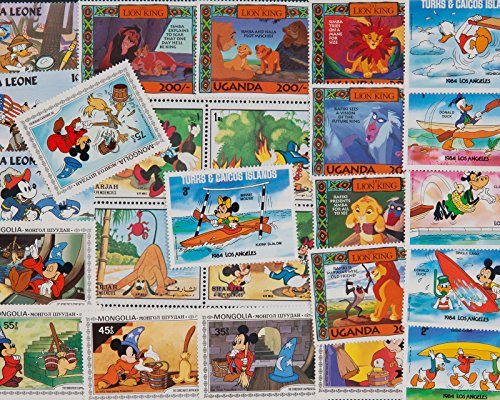 Preisvergleich Produktbild Goldhahn 25 Walt Disney Briefmarken für Sammler