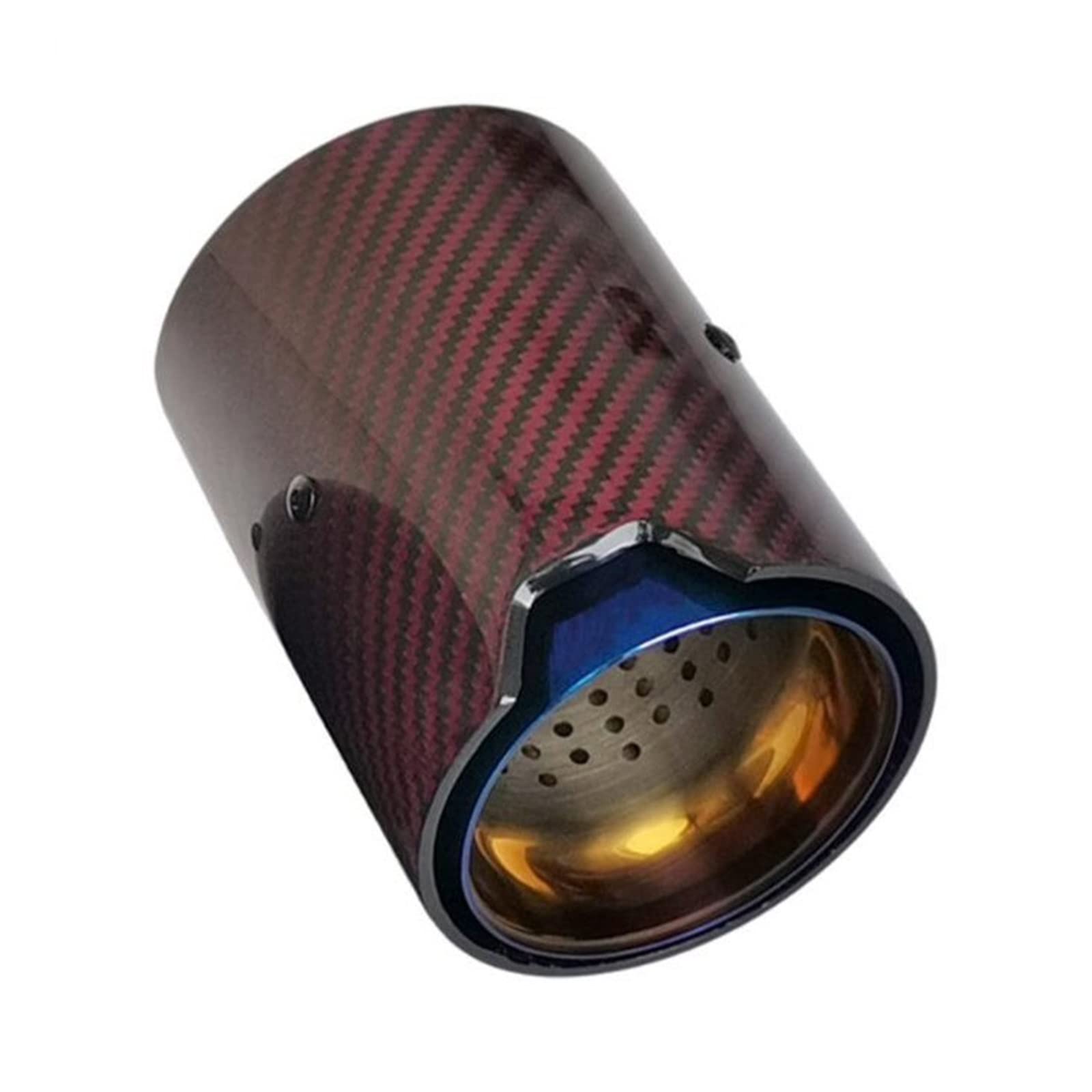 Tubo de escape de fibra de carbono forjada roja con aislamiento térmico para chasis M3 M4 4