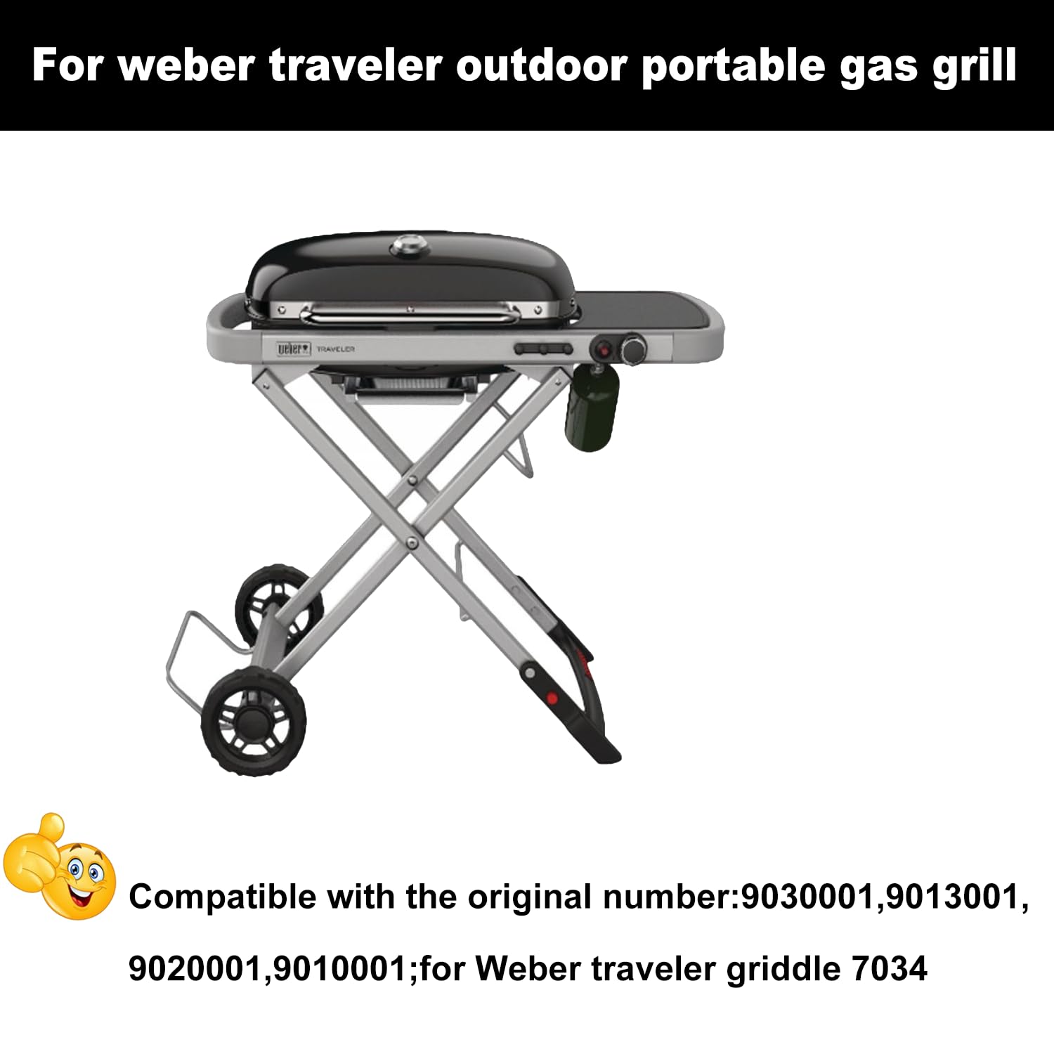 Gusseisen-Grillplatte Für Weber Traveler – Tragbares Grillzubehör, 32,5 X 34,8 Cm | Ersatz Für 901001 U.a.