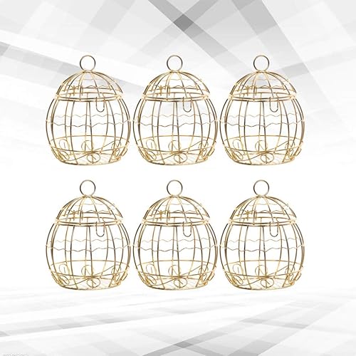 Miniatura 9 de TENDYCOCO Cajas de dulces de boda con forma de jaula de pájaros, cajas de paquete de regalo para boda, novia, baby shower, cumpleaños, suministros