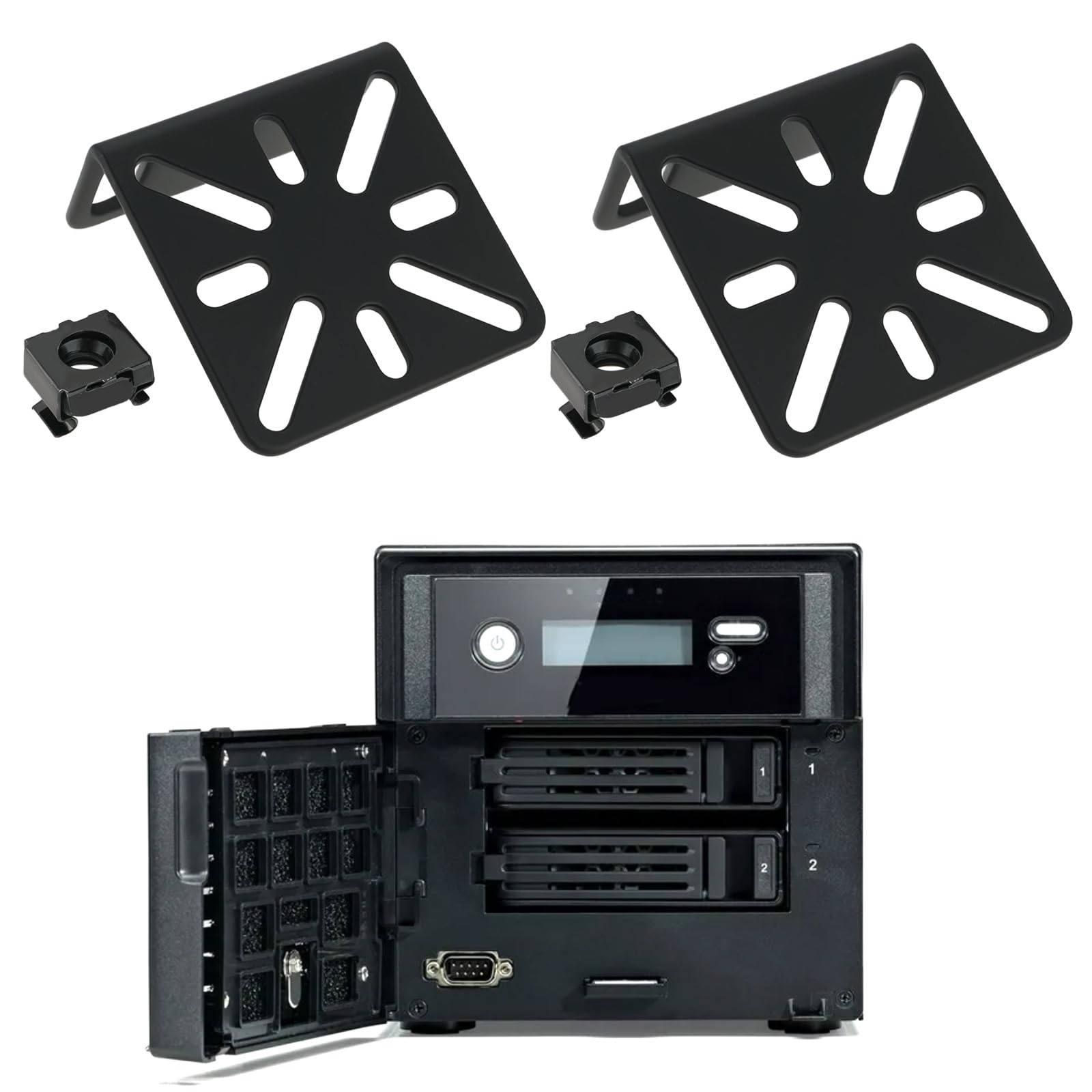 Kit Montaggio Rack Per Switch - Staffe Regolabili 13-35mm, Compatibile Con Cisco, Netgear, Nero - Foto 11