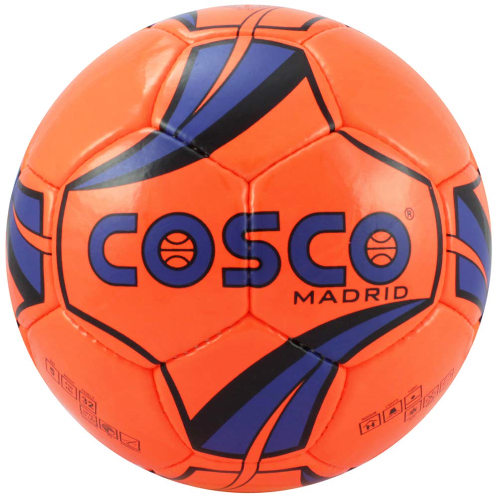 Cosco PVC Madrid Football, (Size 5, Cream)-image-16