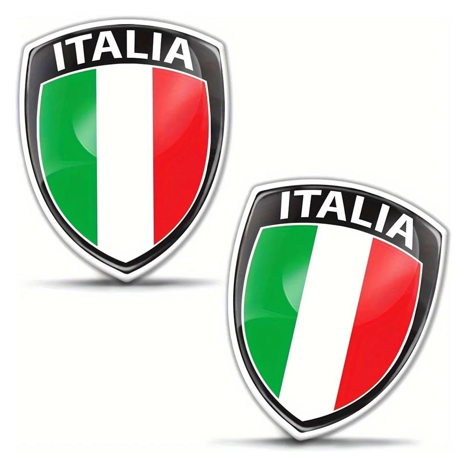 Decoration 3D Domed Silicone Stickers Decals Car Motorcycle National Italy Italian Flag