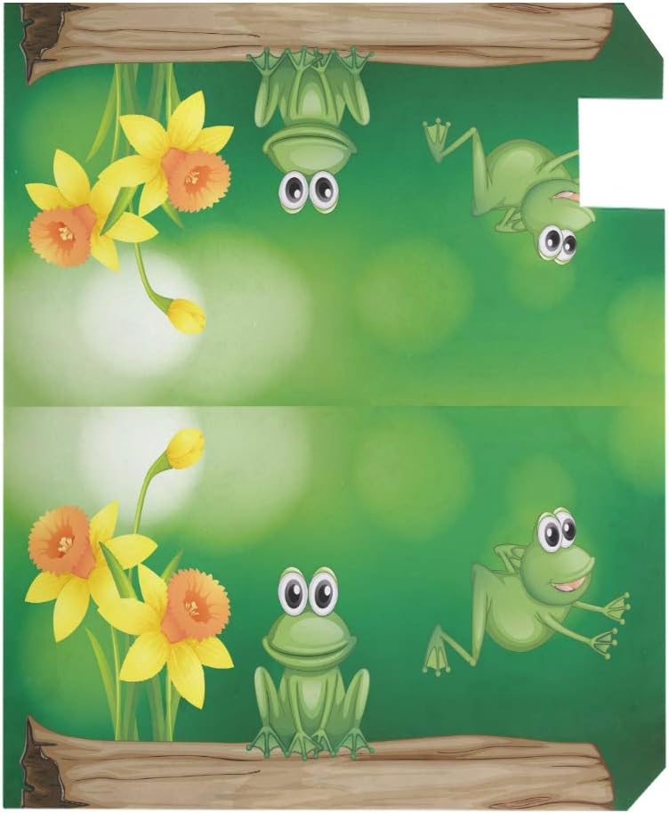 Home Garden Two Green Frogs Pattern Magnetic Mailbox Cover Standard