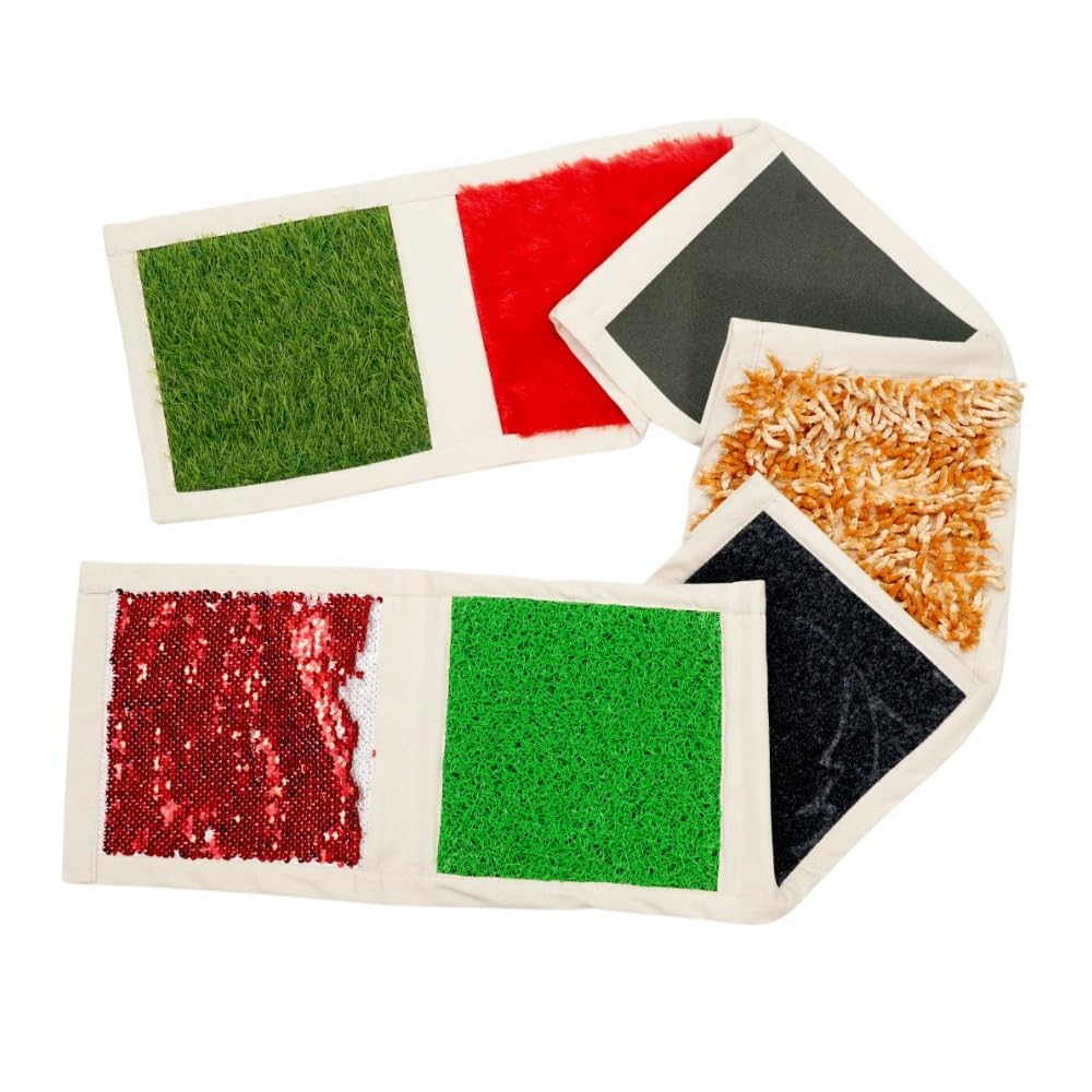 Brainy Bear Sensory Montessori Mat for Babies, Early Learning Tactile Activity Rug, Baby Sensory Development Toy (0-2 Years, Multicolor)