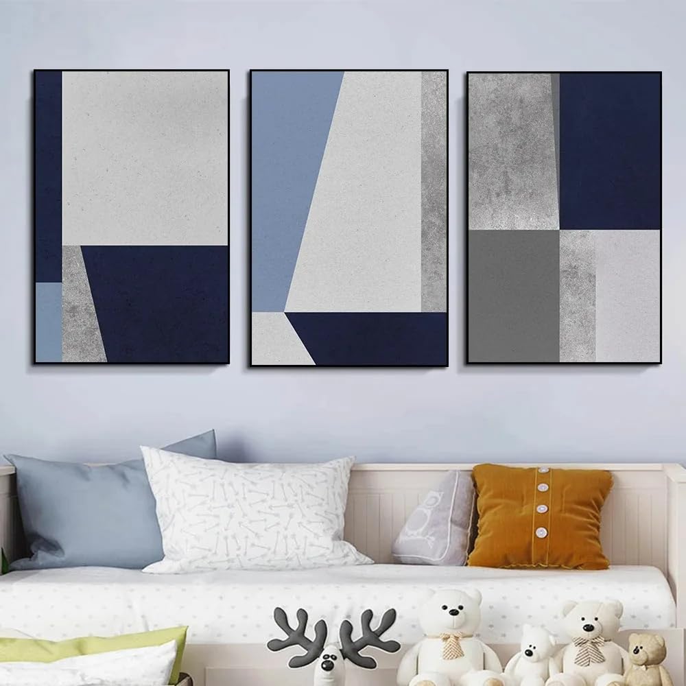 CLJKDX Nordic Simple Geometric Shape Poster and Print Picture Abstract Vintage Wall Art Canvas Painting Living Room Home Decoration-40 * 60cm*3PCS (No Frame)